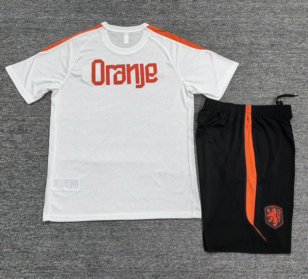 Ensemble Maillot Enfant Pays Bas 2026/2027 - Blanc