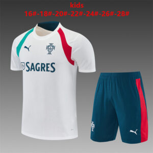 Ensemble Maillot Enfant Portugal 2026/2027 - Entraînement Blanc
