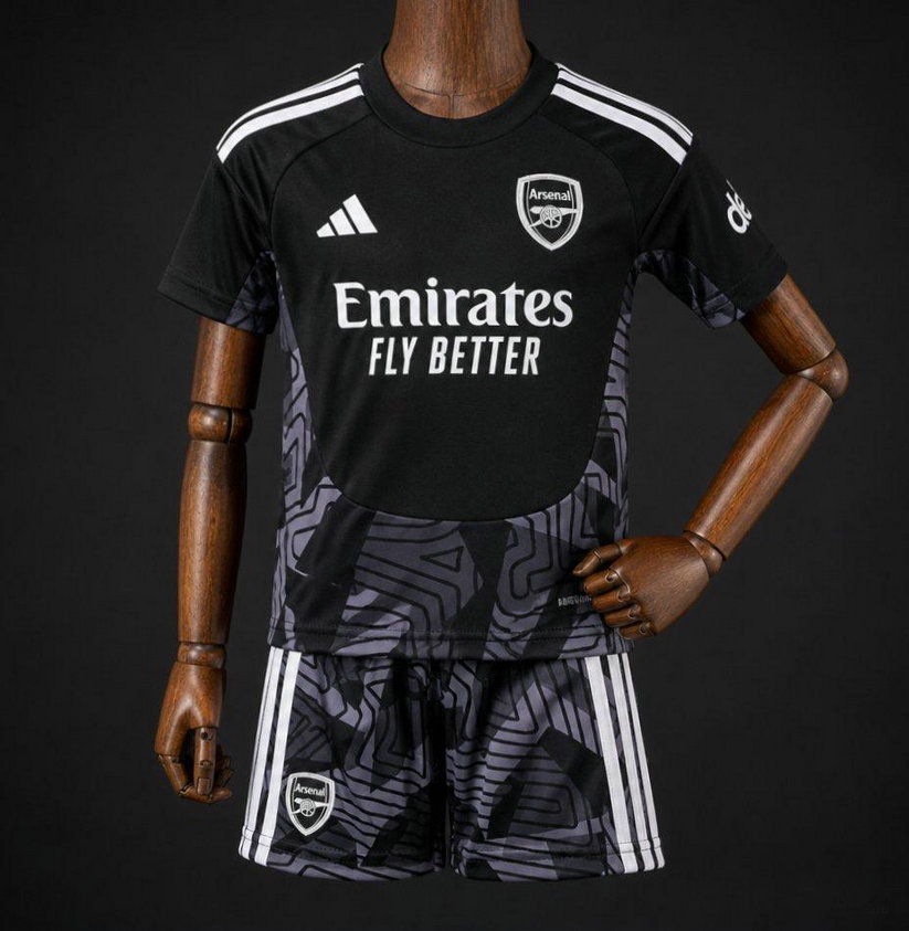 Ensemble Maillot Enfant Arsenal 2026/2027 - Noir Gris