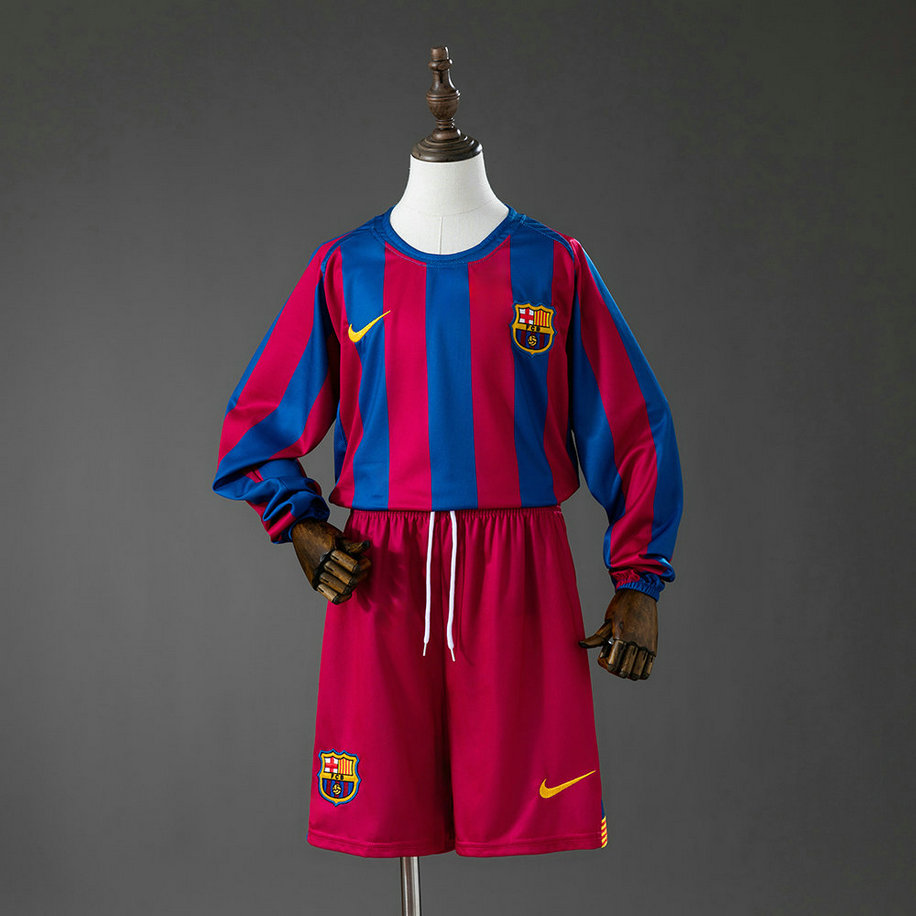 Ensemble Maillot Enfant Barcelone 2005/2006 - Domicile Manches Longues