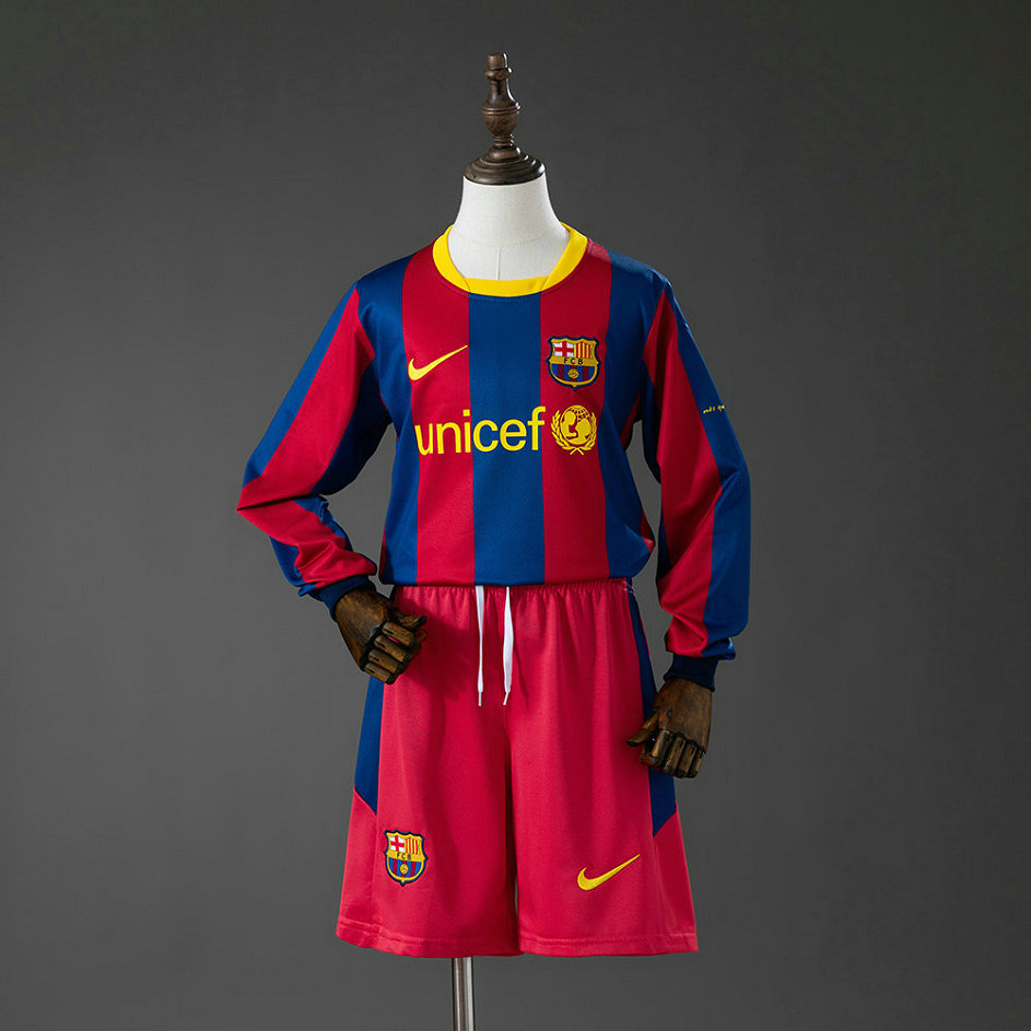 Ensemble Maillot Enfant Barcelone 2010/2011 - Domicile Manches Longues