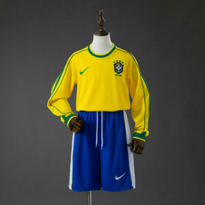 Ensemble Maillot Enfant Bresil 1998 - Domicile Manches Longues