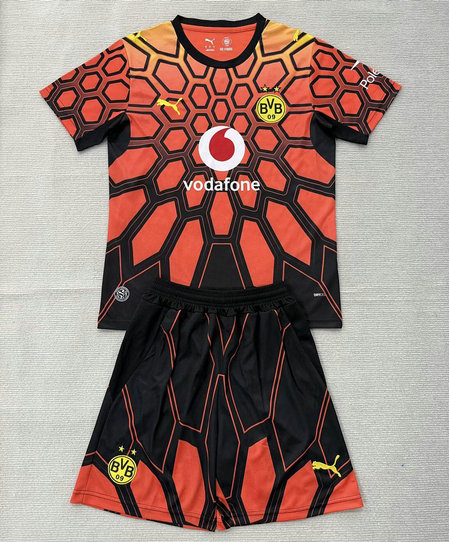 Ensemble Maillot Enfant Dortmund 2026/2027 - Orange Et Noir