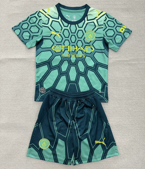 Ensemble Maillot Enfant Manchester City 2026/2027 - Vert