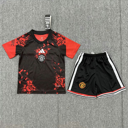 Ensemble Maillot Enfant Manchester United 2026/2027 - Noir