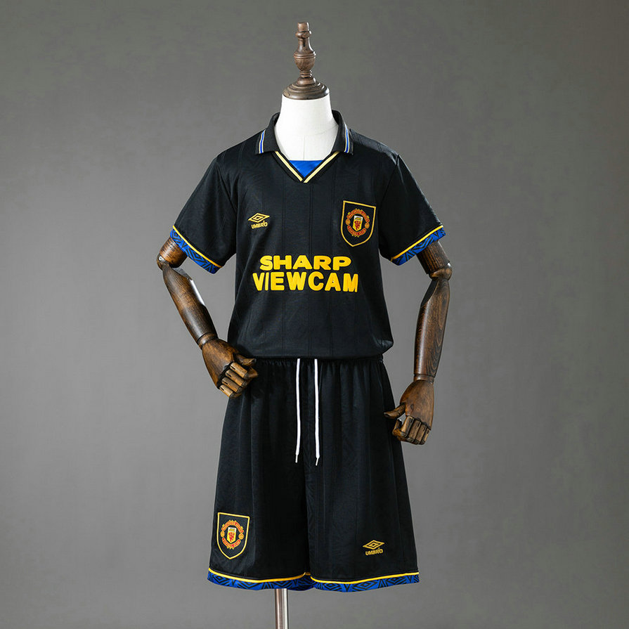 Ensemble Maillot Enfant Manchester United 1993/1994 - Exterieur Noir