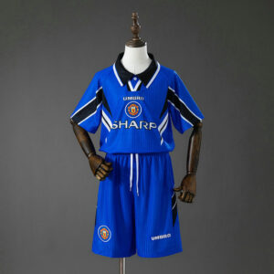 Ensemble Maillot Enfant Manchester United 1996/1997 - Third Bleu