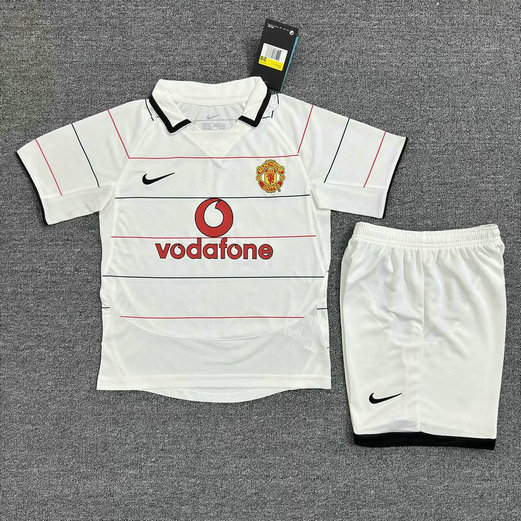 Ensemble Maillot Enfant Manchester United 2003/2005 - Blanc