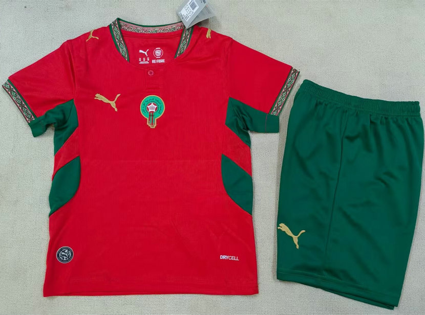 Ensemble Maillot Enfant Maroc 2026 - Domicile