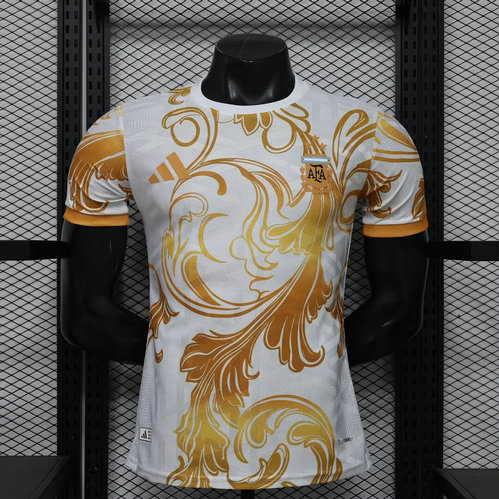 Maillot de foot Match Argentine Blanc et or 2026/2027