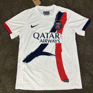 Maillot de foot PSG 2025/2026 - Blanc Avec 2 Étoiles