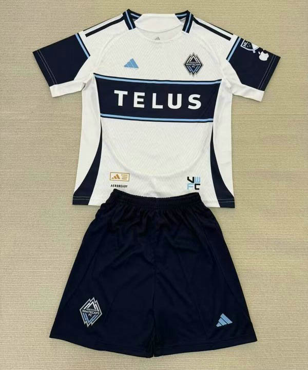 Ensemble Maillot Enfant Vancouver Whitecaps 2025/2026 - Blanc