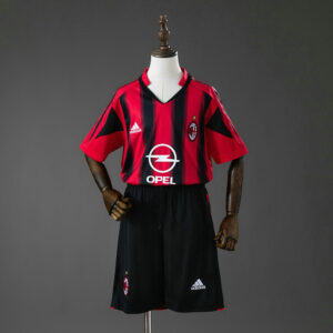Ensemble Maillot Enfant Vintage AC Milan 2004/2005 - Domicile