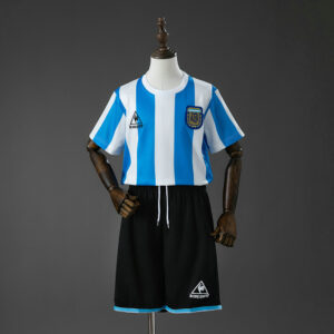 Ensemble Maillot Enfant Vintage Argentine 1986 - Domicile