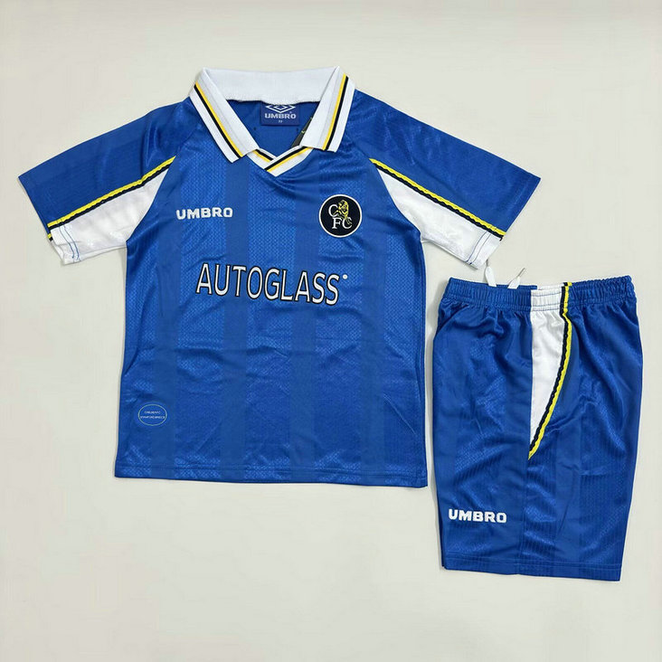 Ensemble Maillot Enfant Vintage Chelsea 1997 - Domicile Bleu