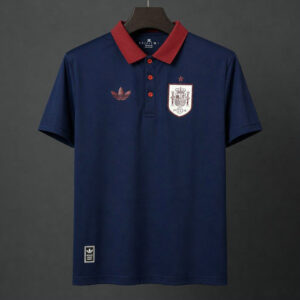 Maillot de foot Espagne Coupe du monde 2026 - Concept Bleu Foncé Polo