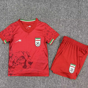 Ensemble Maillot Enfant l’Iran 2026 - Exterieur Rouge