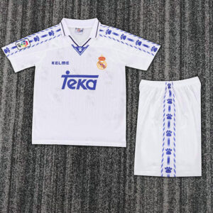 Ensemble Maillot Enfant vintage Real Madrid 1996/1997 - Domicile Blanc