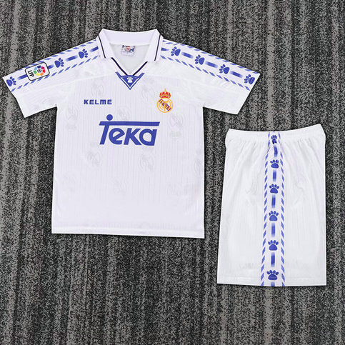 Ensemble Maillot Enfant vintage Real Madrid 1996/1997 - Domicile Blanc