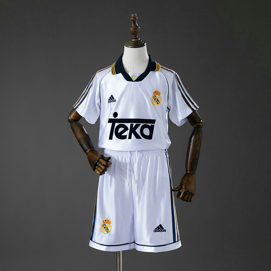 Ensemble Maillot Enfant vintage Real Madrid 1998/2000 - Domicile Blanc