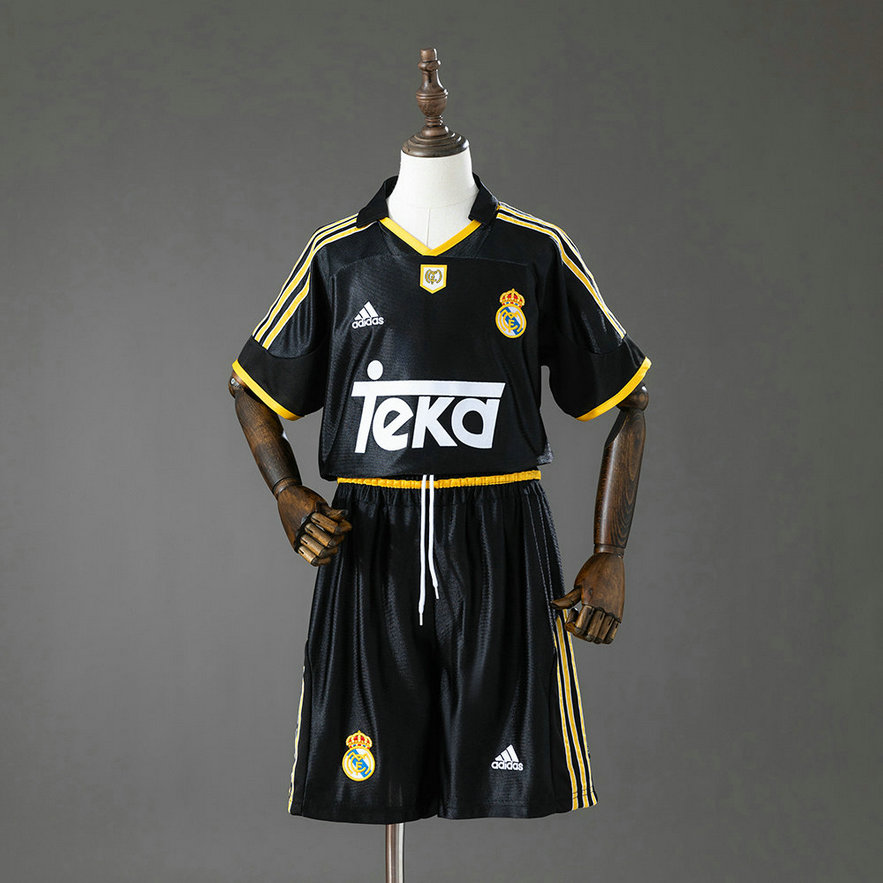 Ensemble Maillot Enfant vintage Real Madrid 1999/2000 - Noir