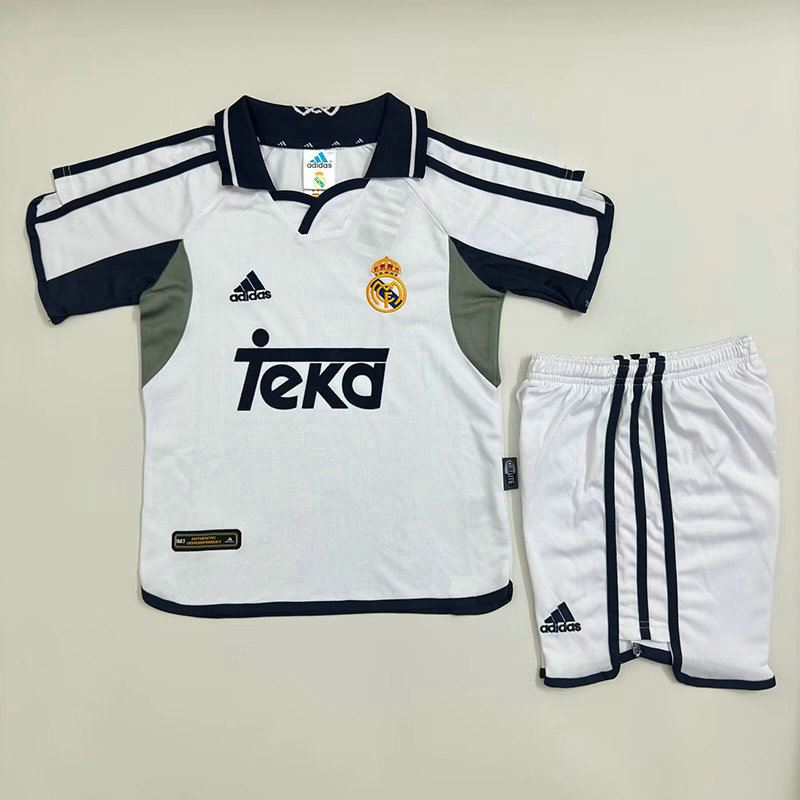 Ensemble Maillot Enfant vintage Real Madrid 2000/2001 - Domicile Blanc