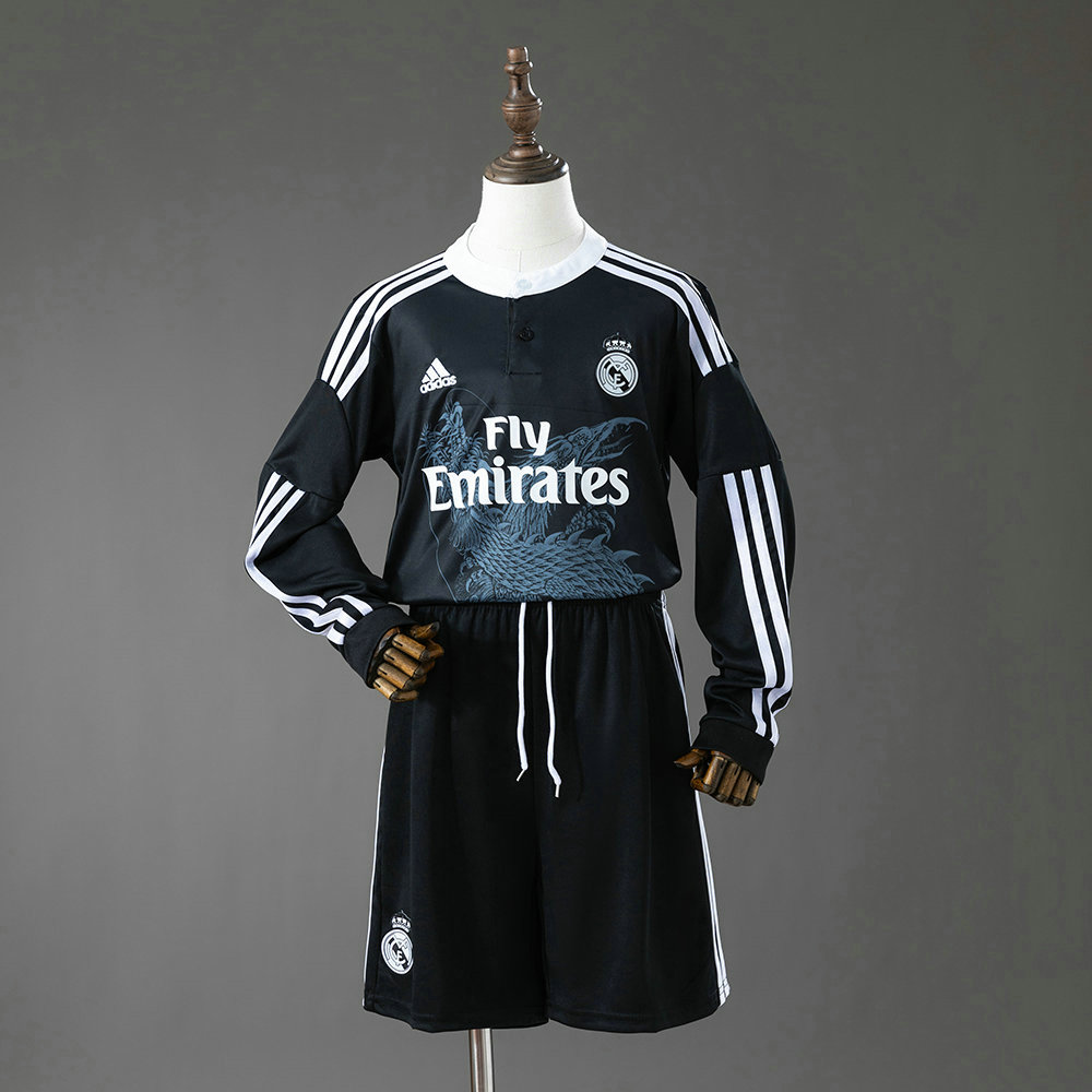 Ensemble Maillot Enfant vintage Real Madrid 2014/2015 - Third Manches Longues