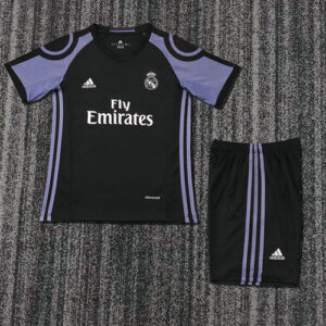 Ensemble Maillot Enfant vintage Real Madrid 2016/2017 - Third Noir